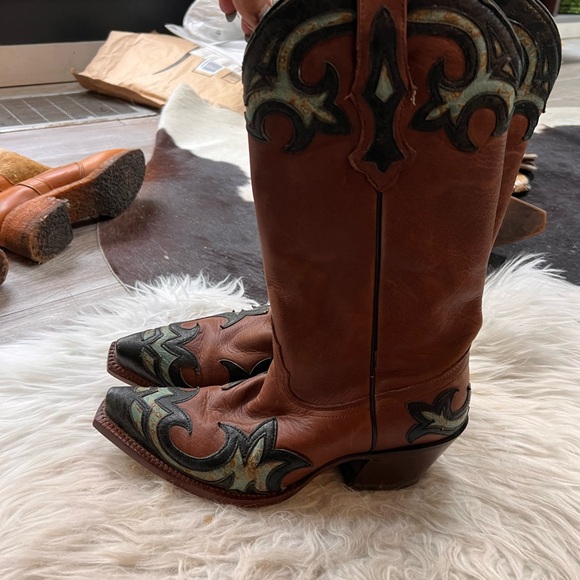 Tony Lama Cowgirl western leather boots size 7 - Picture 5 of 10